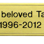 Small Notched Corner Adhesive with Decorative Lines (7/8" x 2 1/2")