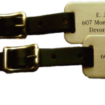 Small Satin Brass Luggage Tags (Set of 2) (1 1/4" x 2.5")