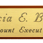 Large Door Plate with Slide-In Holder (2" x 8")