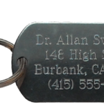 Custom Engraved Stainless Steel Key Tag (1 1/8" x 2")