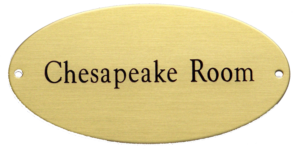 Large Screw-On Oval Door/Name Plate (2 1/4 x 4 1/2)